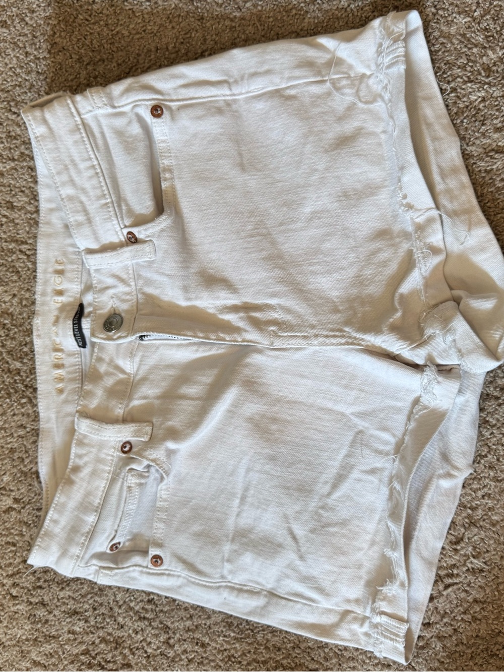 American Eagle High-rise Shortie White Women’s Denim Shorts